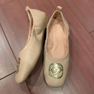 Taryn Rose leather ballet flats with medallion